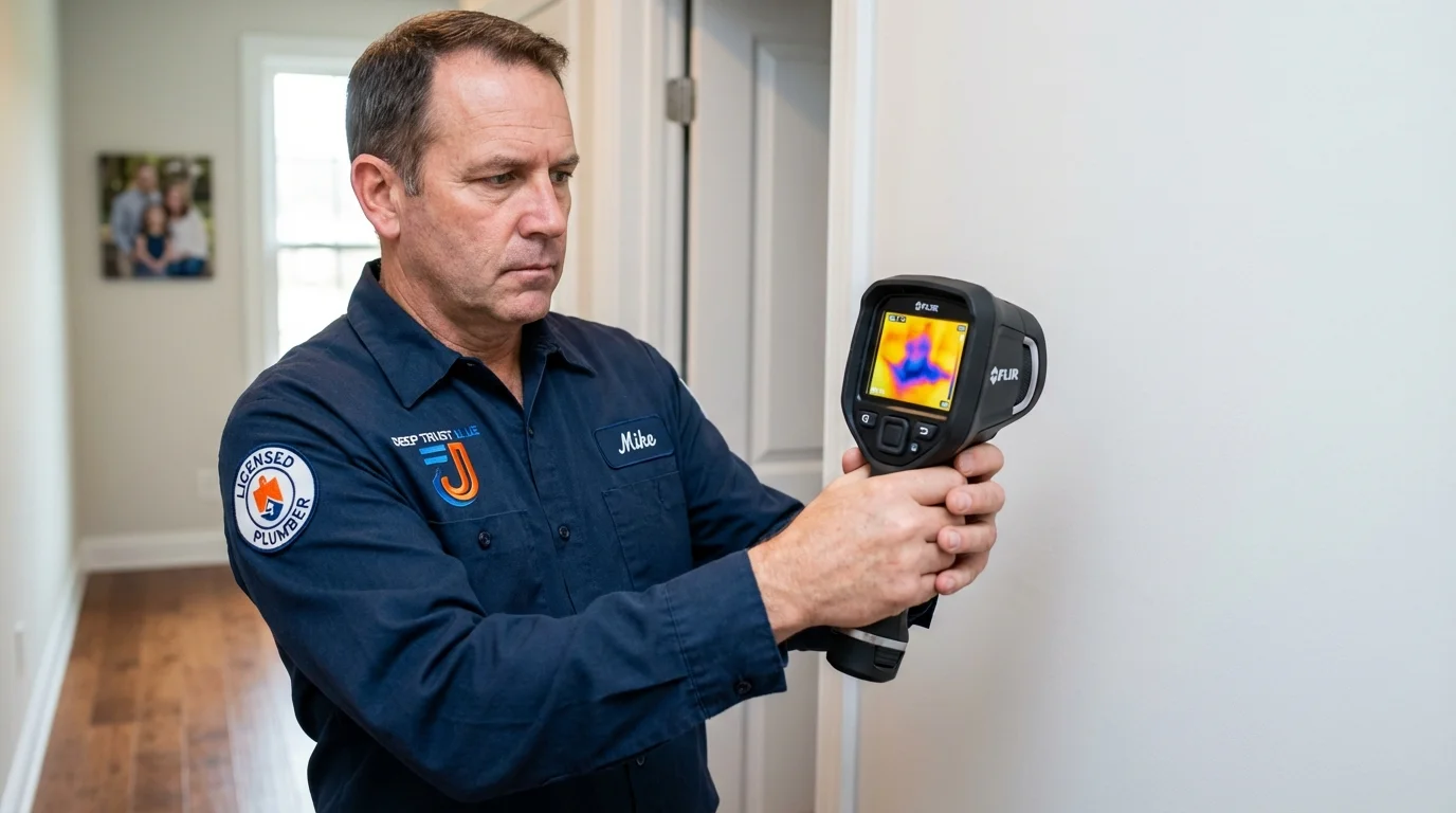 Thermal imaging leak detection by Johns Plumbing LLC in Jaffrey